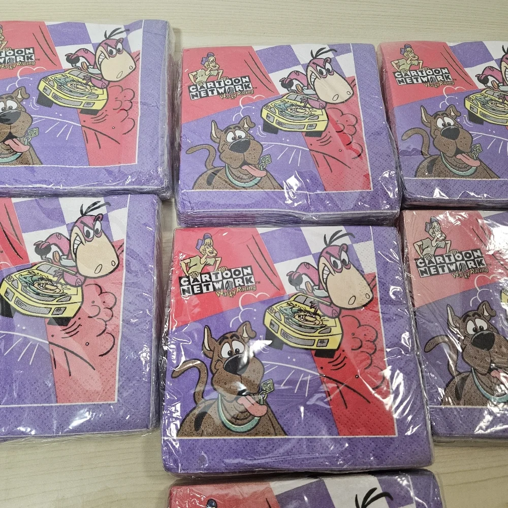 VTG NOS Lot (7) Cartoon Network Wacky Racing DesignWare Party Napkins 16ct